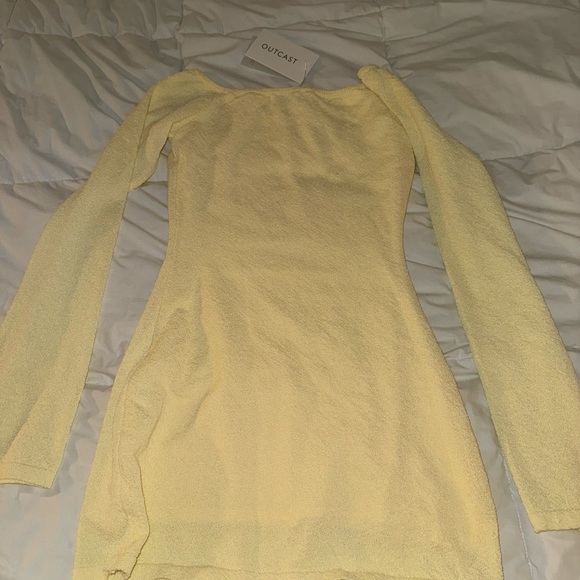 OUTCAST  MAII MINI DRESS LEMON YELLOW  Starfish Embellishments - Picture 4 of 4